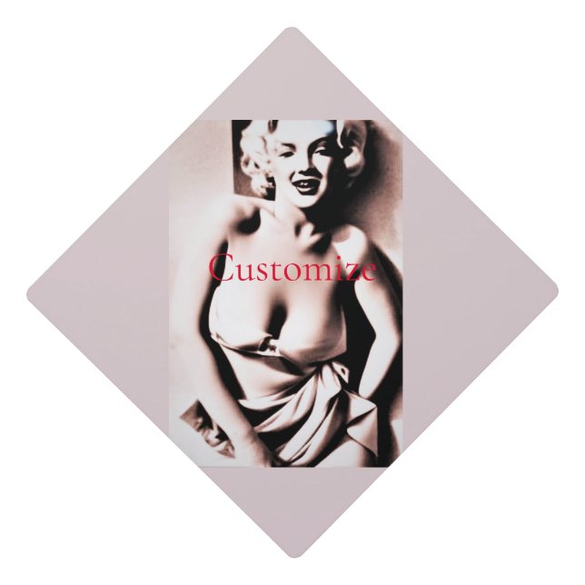 Vintage Cute Blonde Thunder_Cove  Graduation Cap Topper (Front)