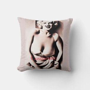 Vintage Cute Blonde Thunder_Cove Throw Pillow