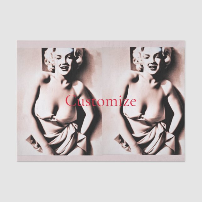 Vintage Cute Blonde Thunder_Cove  Tissue Paper (Front)