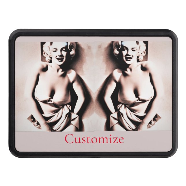 Vintage Cute Blonde Thunder_Cove  Trailer Hitch Cover (Front)