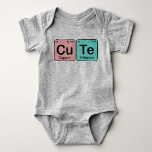 Vintage CuTe (Copper + Tellurium) Periodic Table Baby Bodysuit