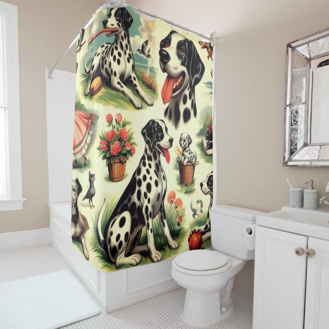 Vintage Cute Dalmatian Seamless (In Situ)