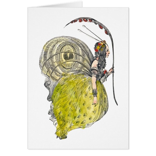 Vintage Cute Fantasy Butterfly Fairy with Wings (Front)