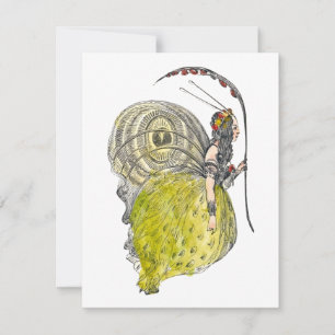 Vintage Cute Fantasy Butterfly Fairy with Wings