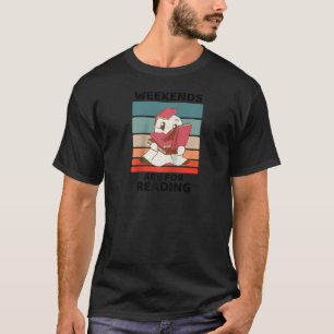Vintage Cute Ghost Lover Weekends Are For Books Lo T-Shirt