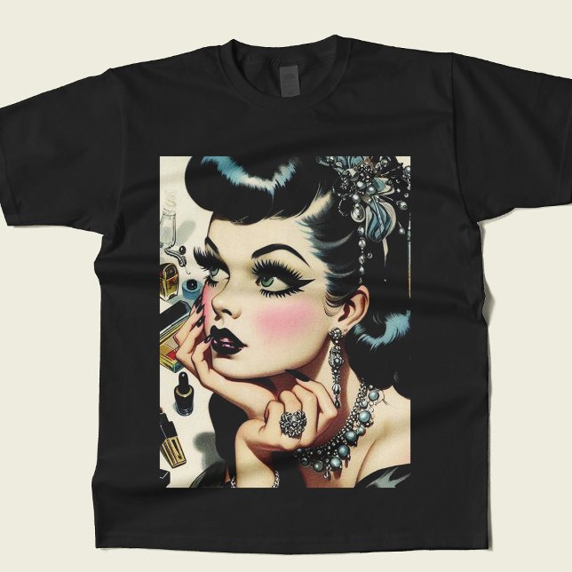 Vintage Cute Goth Pin Up T-Shirt (Creator Uploaded)