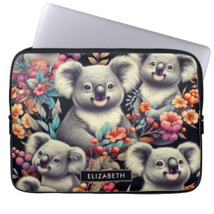 Vintage Cute Koala Painting Laptop Sleeve
