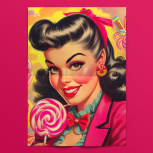 Vintage Cute Lollypop Pin-up Tissue Paper