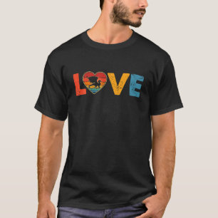 Vintage Cute Love Dragon Lover Animals Valentines T-Shirt