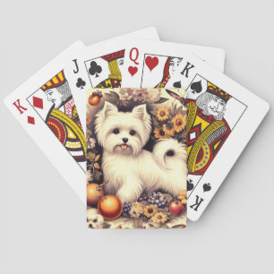 Vintage Cute Maltese Playing Cards