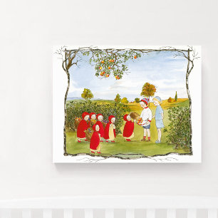Vintage Cute Meadow Children and Babies Poster