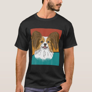 Vintage Cute Papillon Dog T-Shirt