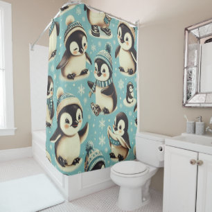 Vintage Cute Penguin Pattern