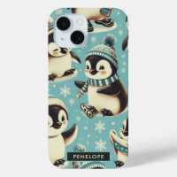 Vintage Cute Penguin Pattern