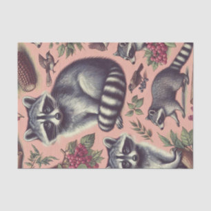 Vintage Cute Racoon Tissue Paper