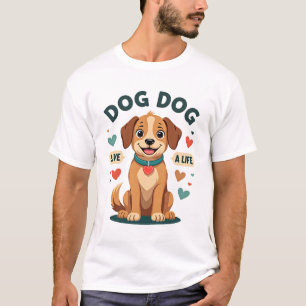 Vintage Cute Rescue Dog Save A Life Cartoon Puppy  T-Shirt