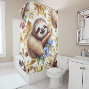 Vintage Cute Sloth Pattern