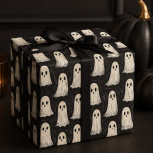 Vintage Cute Spooky Ghosts Halloween Paper Set
