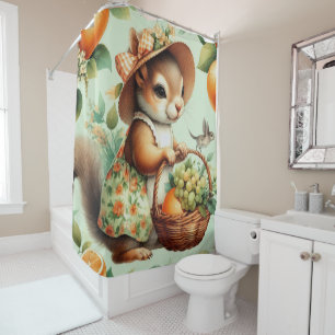 Vintage Cute Squirrel Painting