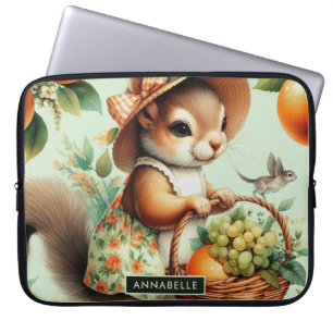 Vintage Cute Squirrel Painting Laptop Sleeve