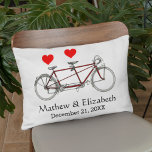 Vintage Cute Tandem Bicycle Custom Wedding Decorative Pillow<br><div class="desc">Vintage Cute Tandem Bicycle Custom Wedding Accent Pillow</div>