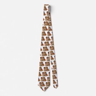 Vintage Cute Valentine's Puppy Love, Two Dog Mutts Tie