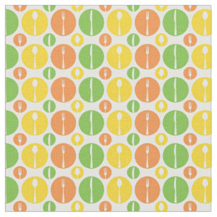 Vintage Cutlery Pattern Fabric