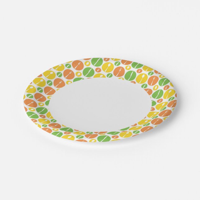 Vintage Cutlery Pattern Paper Plate (Angled)