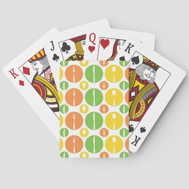 Vintage Cutlery Pattern Playing Cards (Back)