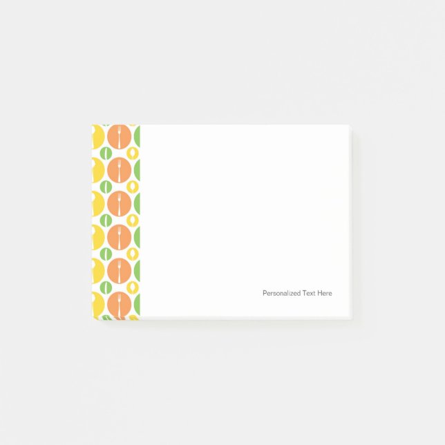 Vintage Cutlery Pattern Post-it Notes (Front)