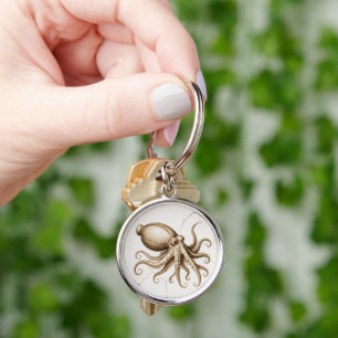 Vintage Cuttlefish Keychain