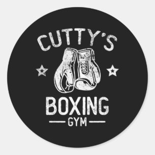 Vintage Cutty's Boxing Gym Est 1975 Boxing Day Tee Classic Round Sticker