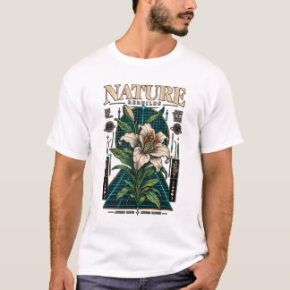 Vintage Cyber Botanical Nature Rebuilds  T-Shirt