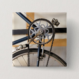 VINTAGE CYCLE 2 INCH SQUARE BUTTON