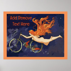 Vintage Cycle Angel Add Text Poster