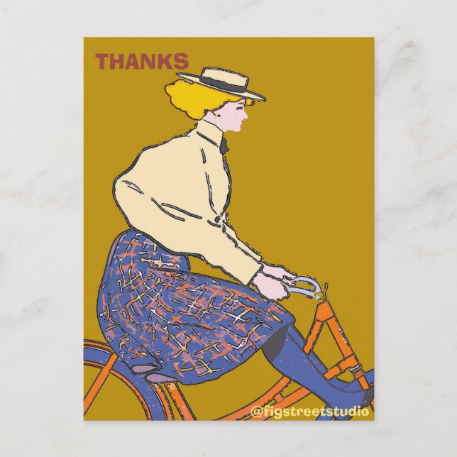 Vintage Cycle, edit text Postcard (Front)