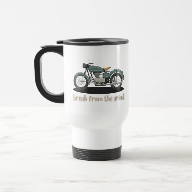 Vintage Cycle Travel Mug (Left)