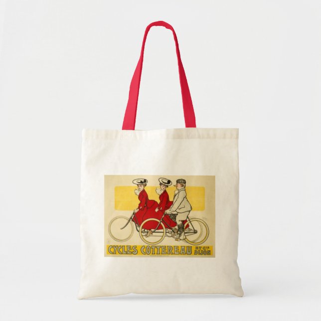 Vintage Cycles Cottereau by René Vincent Tote Bag (Front)
