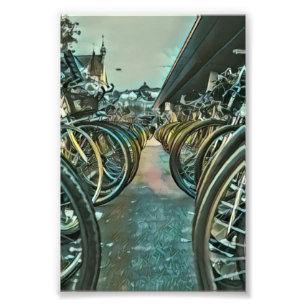 Vintage cycling artwork photo print