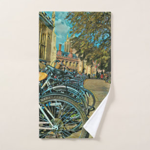 Vintage cycling gifts hand towel