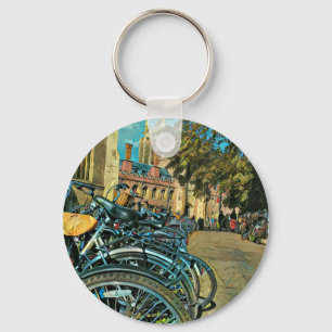 Vintage cycling gifts keychain
