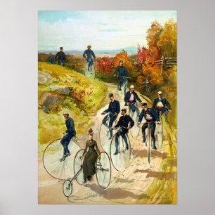Vintage Cycling Poster Print