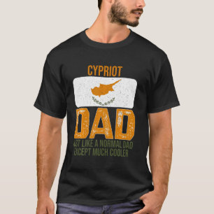 Vintage Cypriot Dad Cyprus Flag Design For Father  T-Shirt