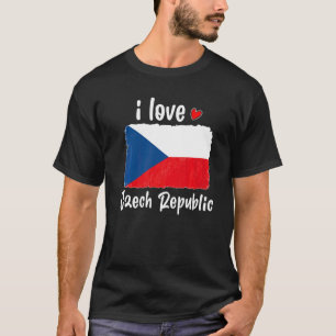 Vintage Czech Flag Pride For Men Women Kids Suppor T-Shirt