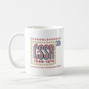 Vintage Czechoslovak ČSSR Stamp Artwork Coffee Mug