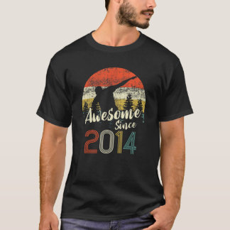 Vintage Dabbing Awesome Since 2014 9th Birthday Bo T-Shirt