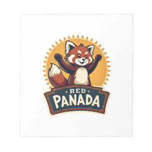Vintage Dabbing Red Panda Retro Animal Graphic 2 Notepad