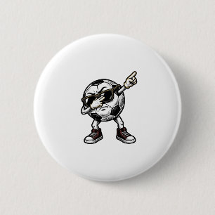 Vintage Dabbing Soccer Ball Shirt Design (2)_1 2 Inch Round Button