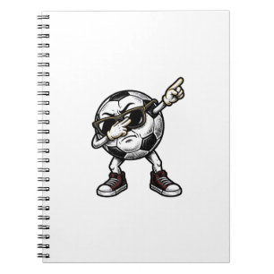 Vintage Dabbing Soccer Ball Shirt Design (2)_1 Notebook