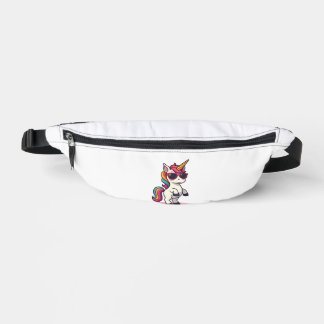 Vintage Dabbing Unicorn Rainbow Cartoon Vector Des Fanny Pack